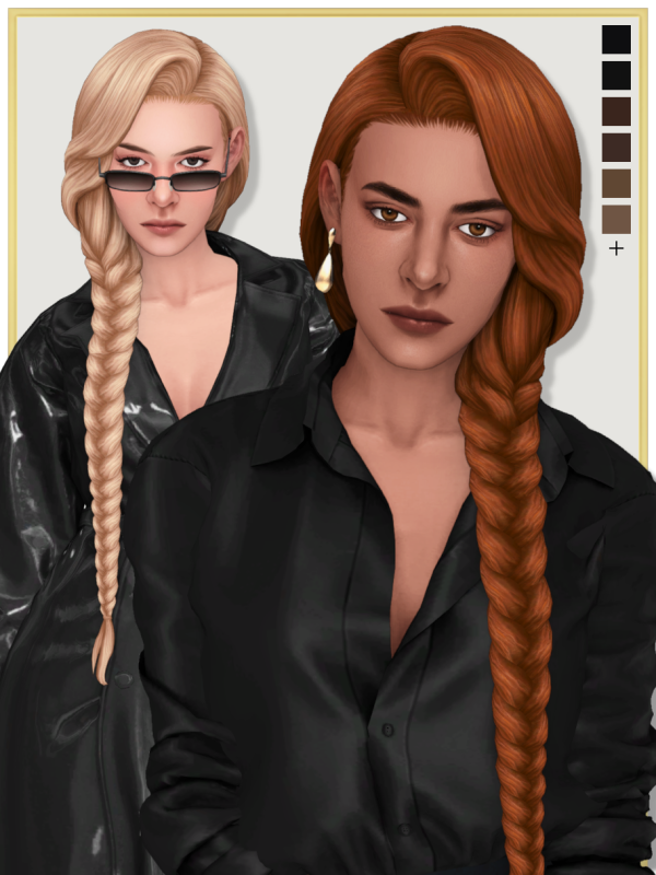 Maxis Match LIRA female hair by simsfinds - The Sims 4 Custom Content