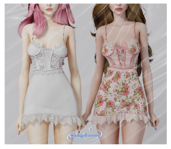 Alpha Miruku Dress by ohmybunnny2 - The Sims 4 Custom Content