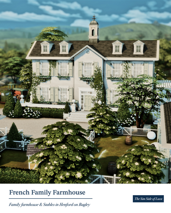 Maxis Match French Family Farmhouse Stables Henford on Bagley by simsfinds - The Sims 4 Custom Content