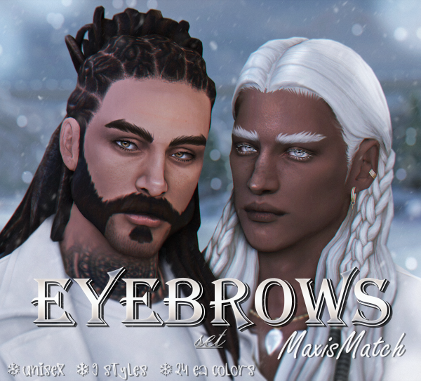 Maxis Match Eyebrows Set MaxisMatch by simsfinds - The Sims 4 Custom Content