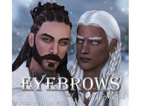 Maxis Match Eyebrows Set MaxisMatch by AlisaSour - The Sims 4 Custom Content