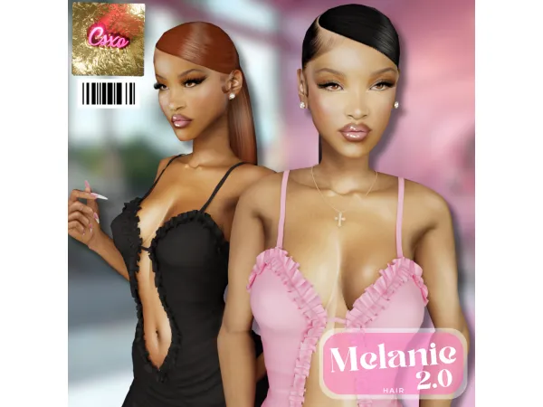 Alpha Melanie Hair 2.0 by cecesimsxo - The Sims 4 custom content