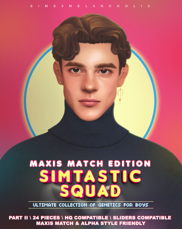 Mix PART ll Simtastic Squad Ultimate collection of genetics for boys by simsfinds - The Sims 4 Custom Content