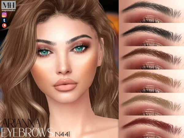 Alpha Arianna Eyebrows N441 - The Sims 4 Custom Content