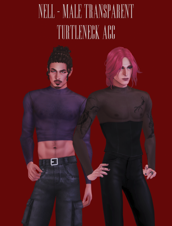 Maxis Match Male Transparent Turtleneck Acc by simsfinds - The Sims 4 Custom Content