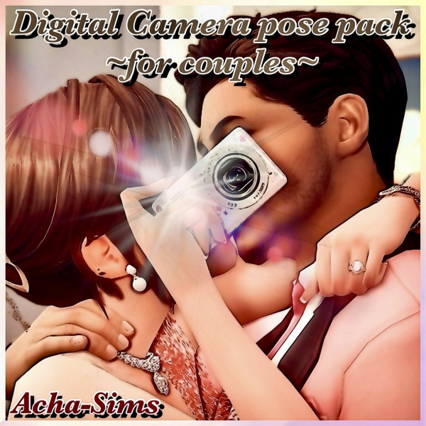 Mix Acha Digital Camera pose pack by simsfinds - The Sims 4 Custom Content