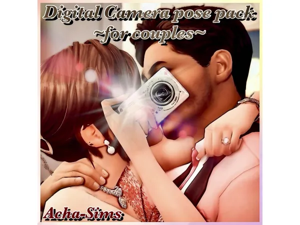 Mix Acha Digital Camera pose pack - The Sims 4 Custom Content