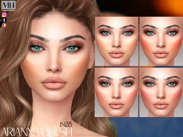 Alpha Arianna Blush N28 - The Sims 4 Custom Content