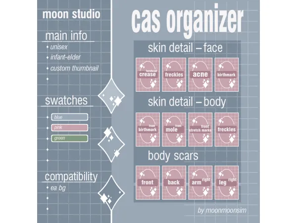 CAS Organizer Skin Detail