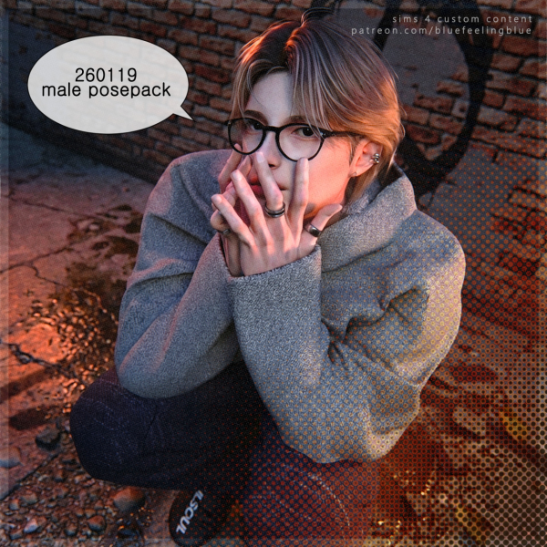 Mix 260119 male posepack by simsfinds - The Sims 4 Custom Content