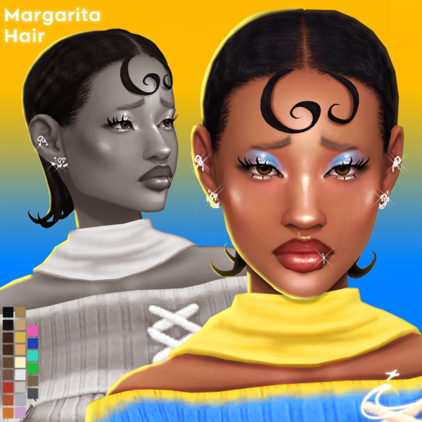 Maxis Match MARGARITA HAIR by simsfinds - The Sims 4 Custom Content