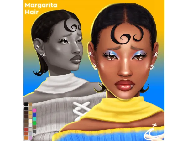 Maxis Match MARGARITA HAIR by IMVIKAI - The Sims 4 Custom Content