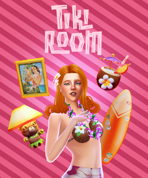 Maxis Match TIKI ROOM by simsfinds - The Sims 4 Custom Content