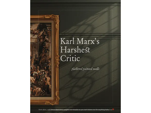 Maxis Match karl marxu2019s harshest critic plastered painted walls by sforzinda - The Sims 4 Custom Content