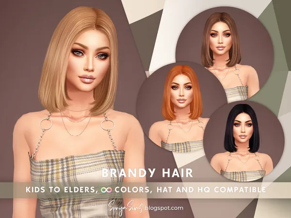 Alpha Brandy Hairstyle - The Sims 4 Custom Content