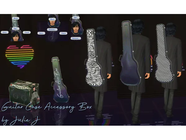 Coris Guitar Case Accessory Box by simsfinds - The Sims 2 Custom Content