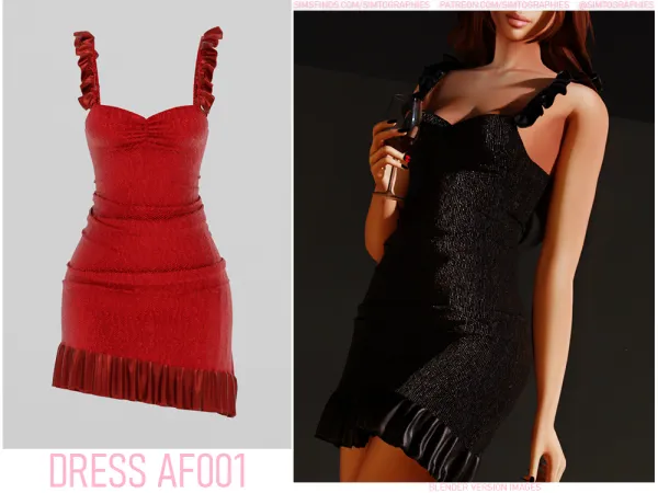 Alpha Dress AF001 - The Sims 4 Custom Content