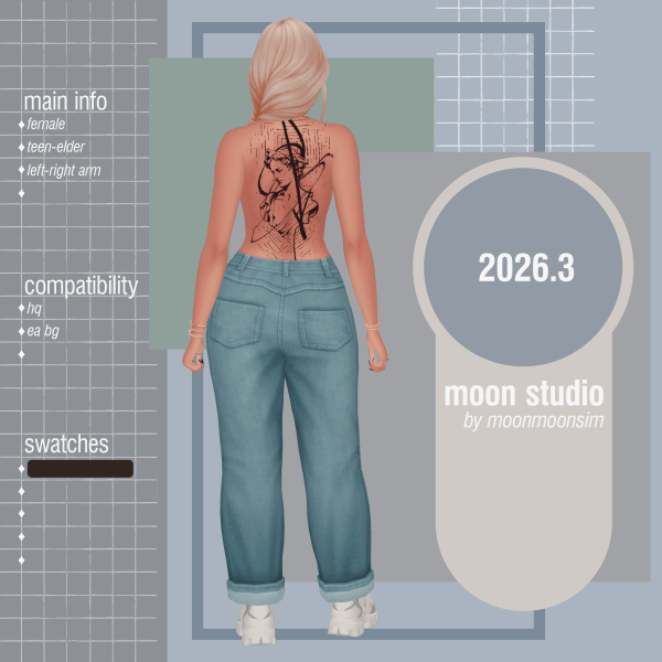 Mix tattoo 20263 by moonmoonsim - The Sims 4 Custom Content