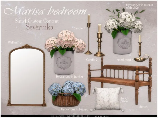 Alpha Marisa bedroom Pt2 by Severinka_ - The Sims 4 Custom Content