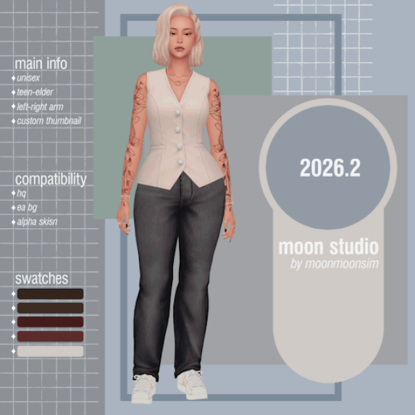 Mix tattoo 20262 by moonmoonsim - The Sims 4 Custom Content