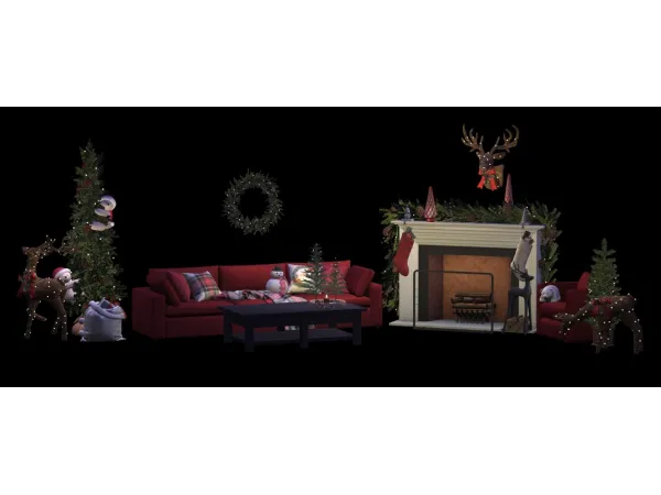 FakeBlood_4t2_CowbuildDreamyChristmasSet - The Sims 2 Custom Content