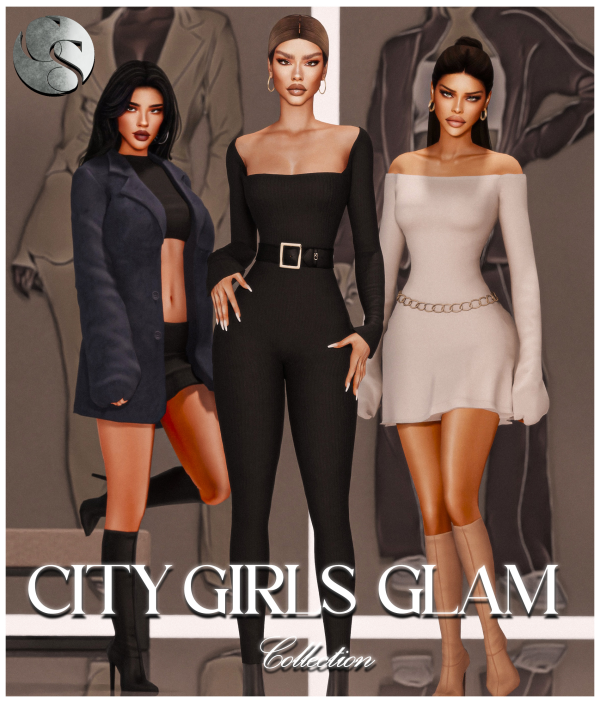 Alpha CAMUFLAJE City Girls Glam Collection by simsfinds - The Sims 4 Custom Content