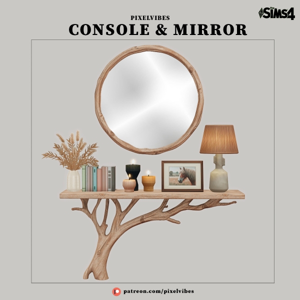 Mix Console Mirror by pixelvibes - The Sims 4 Custom Content
