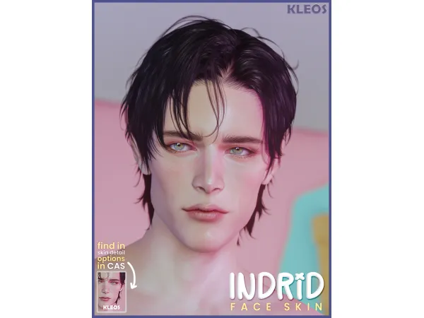 Alpha PEACH Indrid Face Skin by kleossims - The Sims 4 Custom Content
