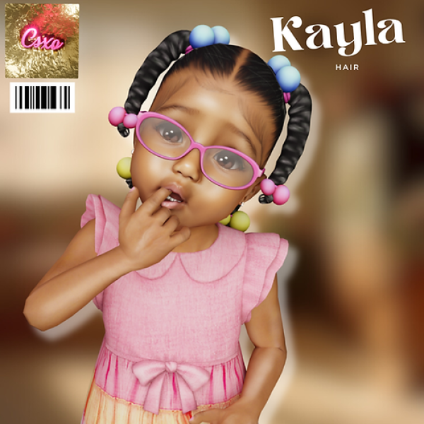 Alpha Braids & Bow Bows Hair Pack by simsfinds - The Sims 4 custom content