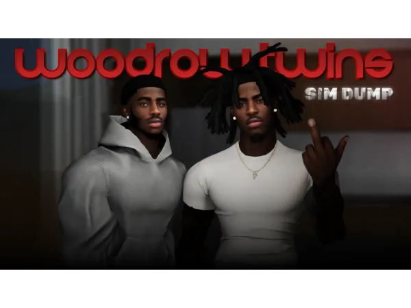 Alpha WOODROW TWINS SIM DUMP by THECREATORMJ - The Sims 4 custom content