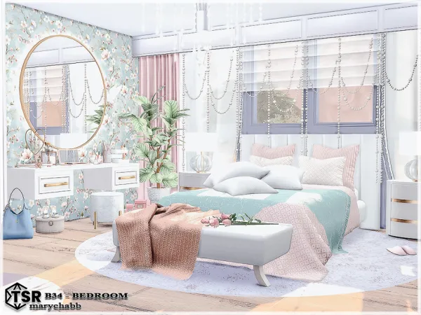 Mix B34 Bedroom - The Sims 4 Custom Content