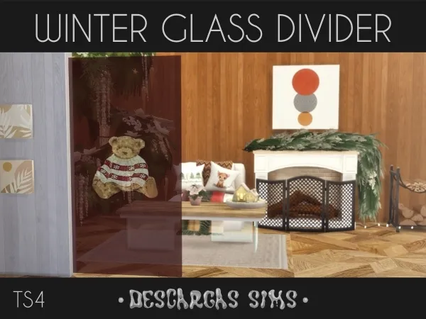 Alpha Winter Glass Divider - The Sims 4 Custom Content