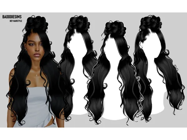 Alpha BEY HAIRSTYLE by badddiesims - The Sims 4 custom content