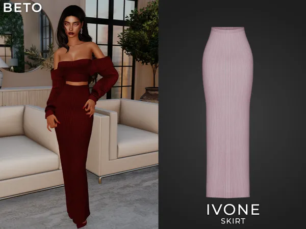 Alpha Ivone (Skirt) - The Sims 4 Custom Content