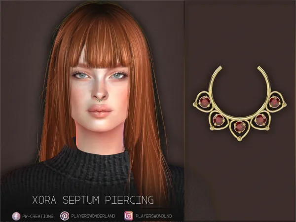 Alpha Xora Septum Piercing by thesimsresource - The Sims 4 Custom Content