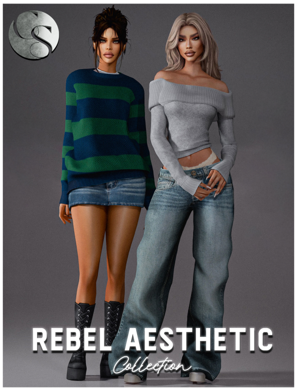 Alpha CAMUFLAJE Rebel Aesthetic Collection Teaser by simsfinds - The Sims 4 Custom Content