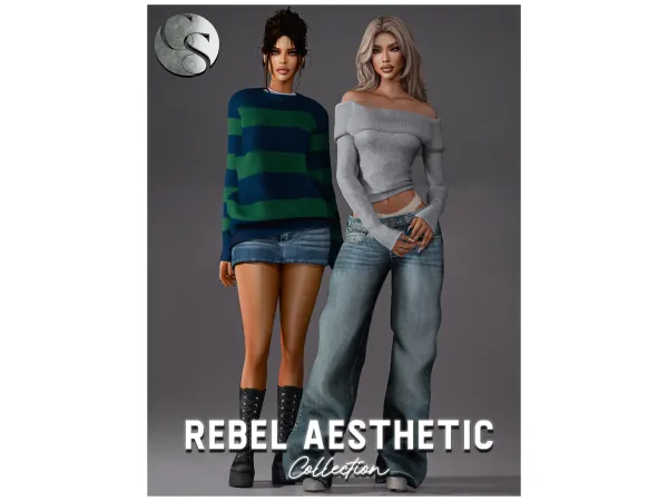 Alpha CAMUFLAJE Rebel Aesthetic Collection Teaser - The Sims 4 Custom Content