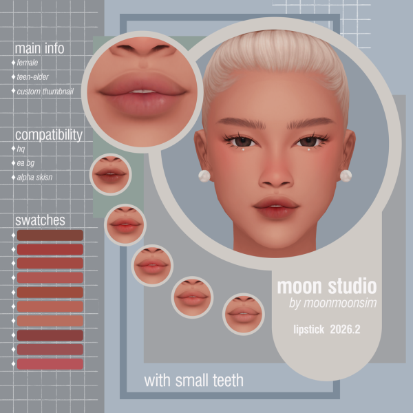 Mix lipstik 20262 by moonmoonsim - The Sims 4 Custom Content