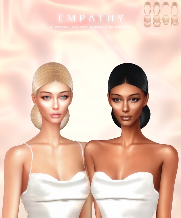 Alpha Empathy Hairstyle by greenteahoney - The Sims 4 Custom Content