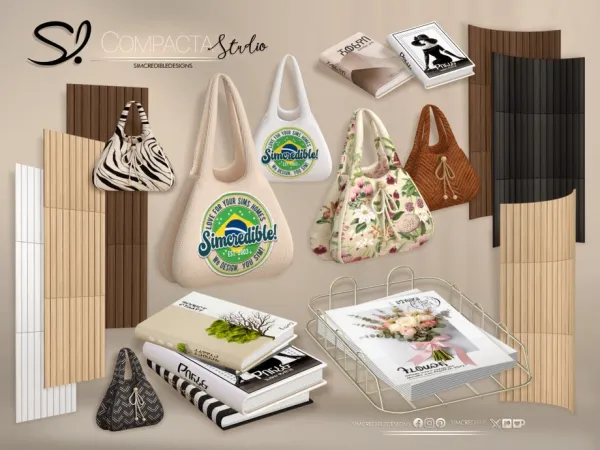 Alpha Compacta Office Decor by simcredible - The Sims 4 Custom Content