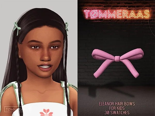 Mix TØMMERAAS Eleanor Bows for Kids by tommeraas - The Sims 4 custom content