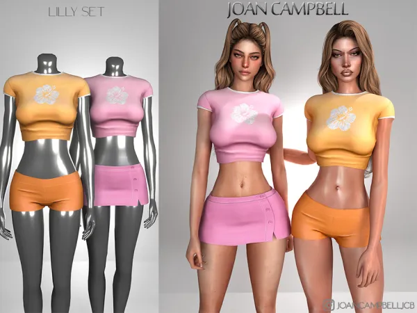 Alpha LILLY SET by Joan_Campbell_Beauty_ - The Sims 4 Custom Content
