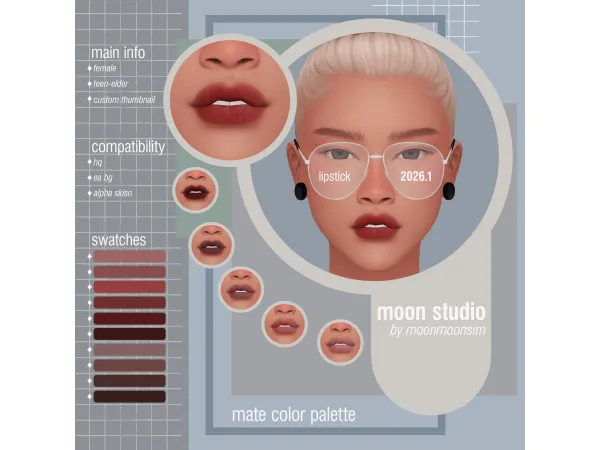 Mix lipstik 20261 - The Sims 4 Custom Content