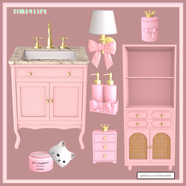 Mix Ribbon set by simsfinds - The Sims 4 Custom Content