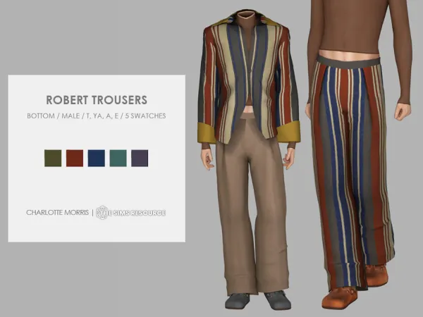 Maxis Match Robert Trousers by thesimsresource - The Sims 4 Custom Content