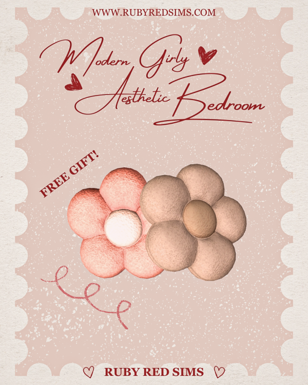 Alpha Flower Pillow by simsfinds - The Sims 4 Custom Content