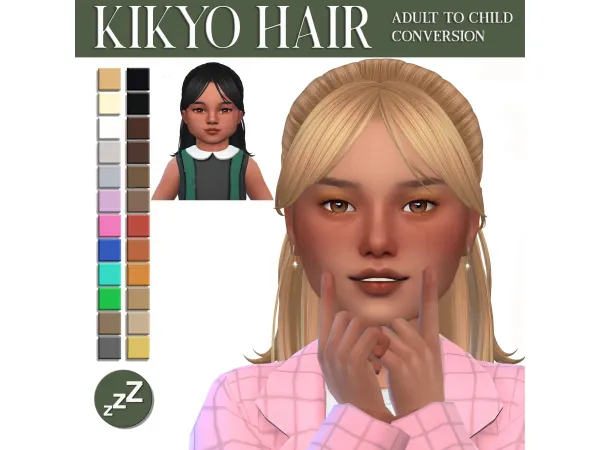 Maxis Match kaycreame hair conversions by sleepyz - The Sims 4 custom content