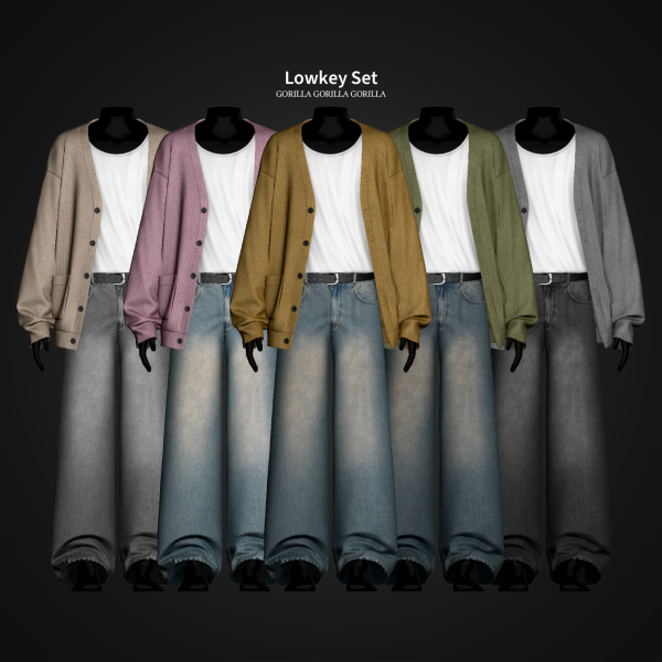 Alpha Lowkey Set by simsfinds - The Sims 4 Custom Content