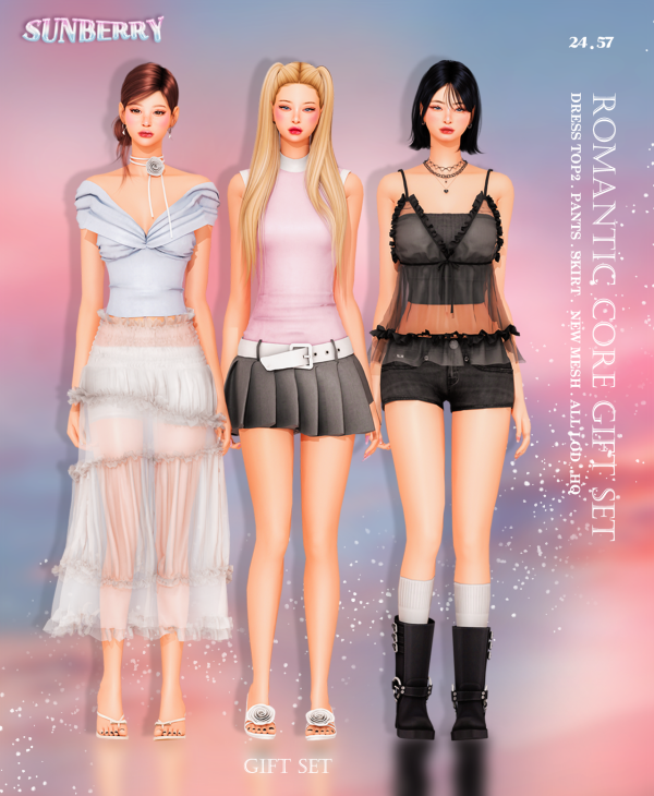Alpha [SUNBERRY]2457GIFT SET _Romantic Core by simsfinds - The Sims 4 Custom Content