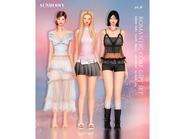 Alpha [SUNBERRY]2457GIFT SET _Romantic Core - The Sims 4 Custom Content